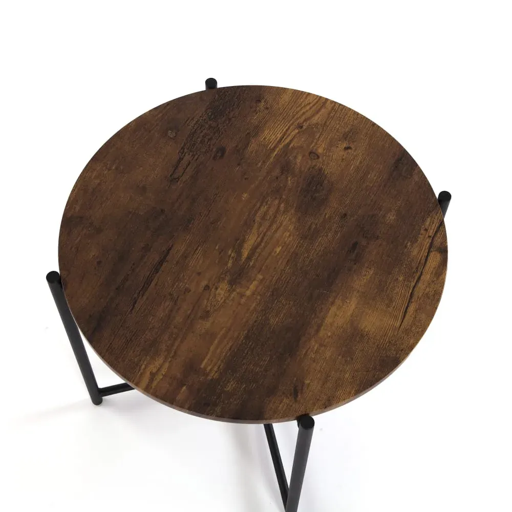 Illustration numéro 3 du produit Table d'appoint en aggloméré marron