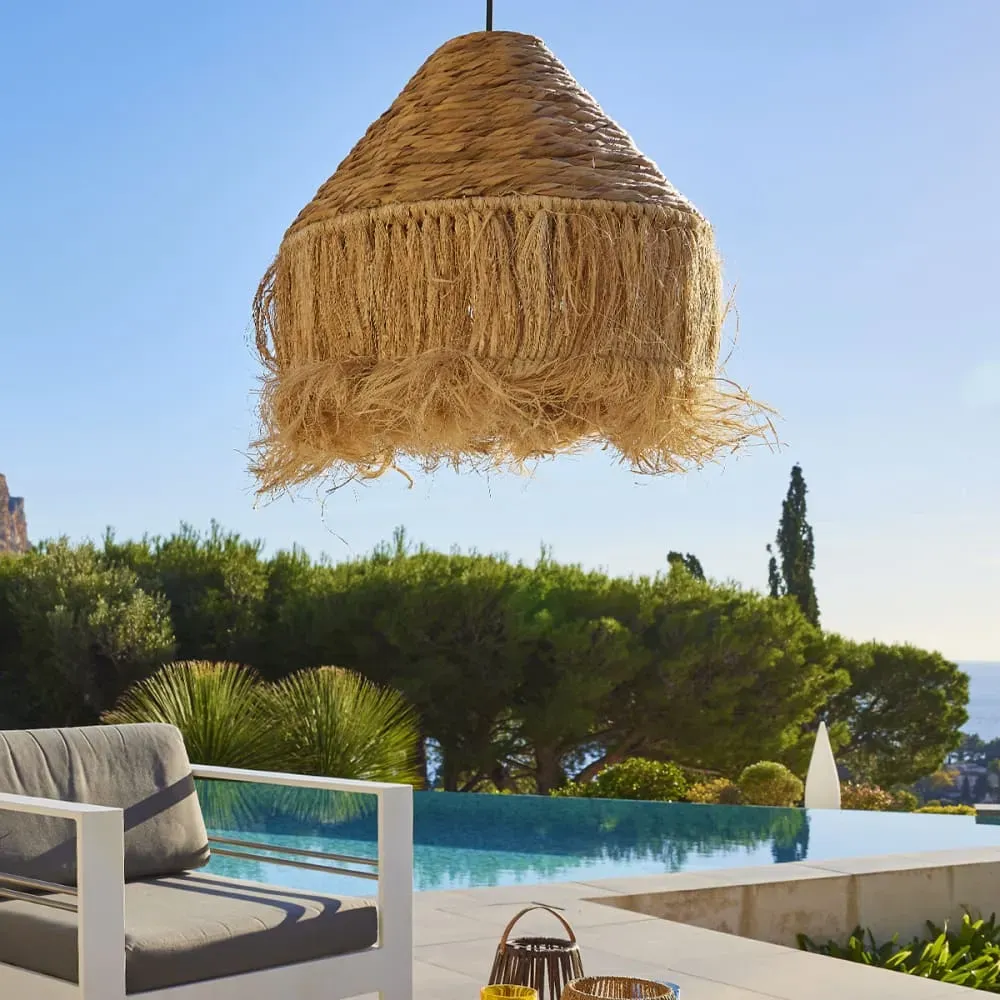 Illustration numéro 3 du produit Suspension d'extérieur avec cable Jacinthe d'eau Beige D44 CM