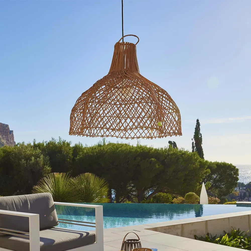 Illustration numéro 3 du produit Suspension secteur Rotin Beige D60CM