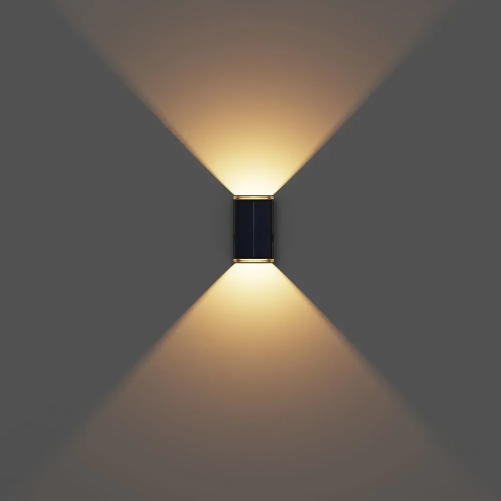 Illustration numéro 3 du produit Lot de 2 projecteurs solaires Plastique Noir 100LM