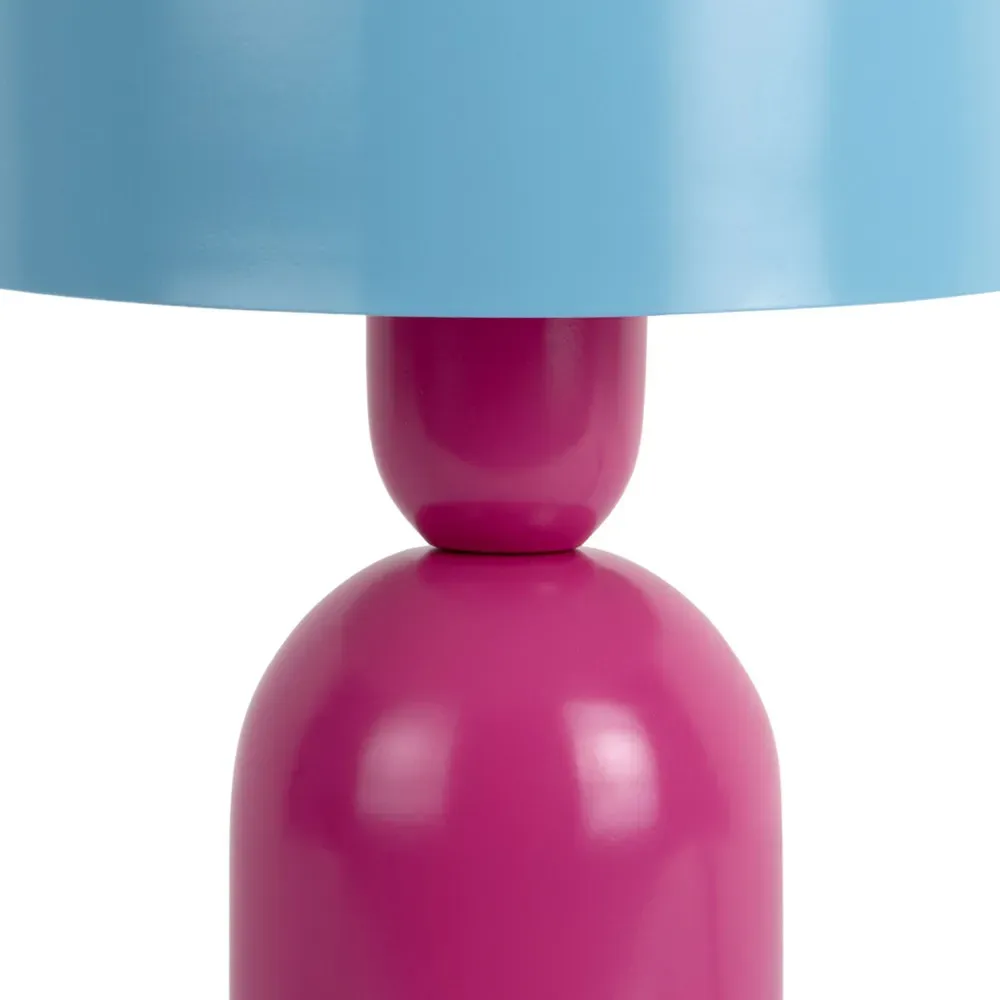 Illustration numéro 3 du produit Lampe de Table fer rose vif Ø19cm
