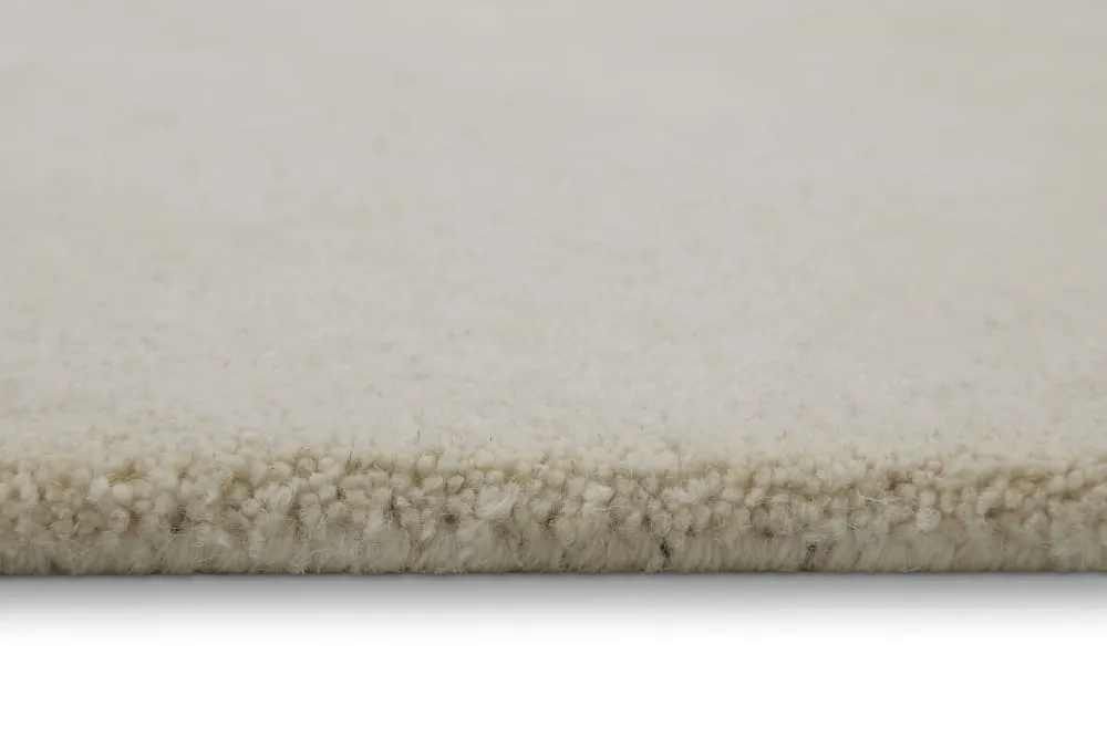 Illustration numéro 3 du produit Tapis pure laine écru  tufté main uni 110x170