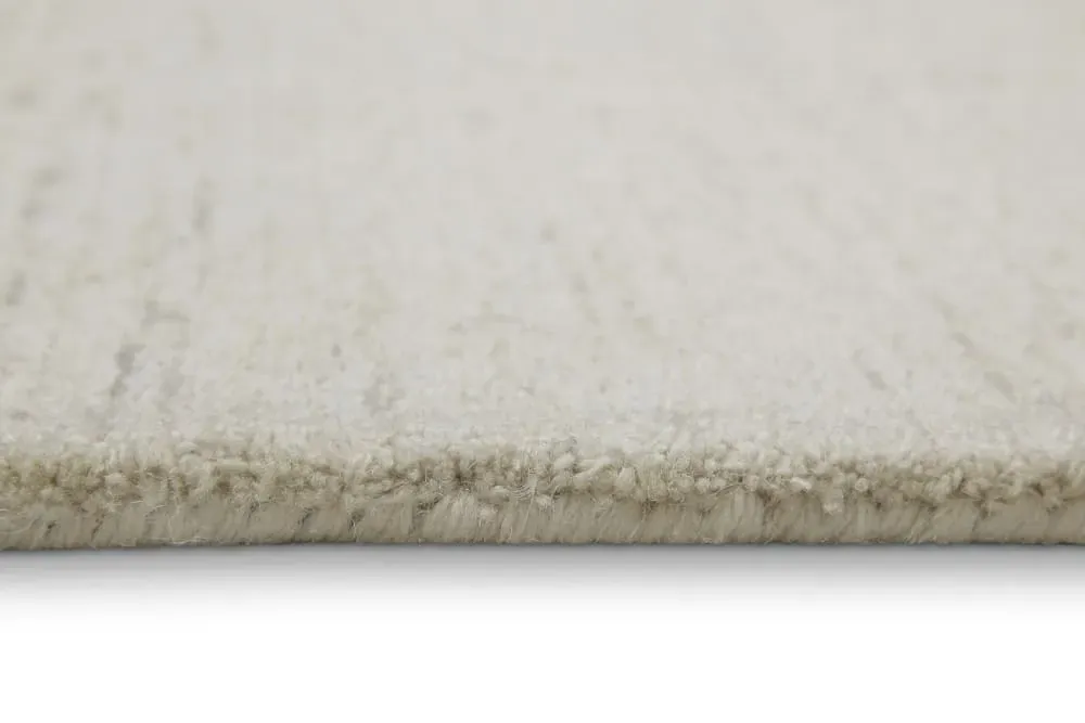 Illustration numéro 3 du produit Tapis rond pure laine tufté main beige chiné 180 cm
