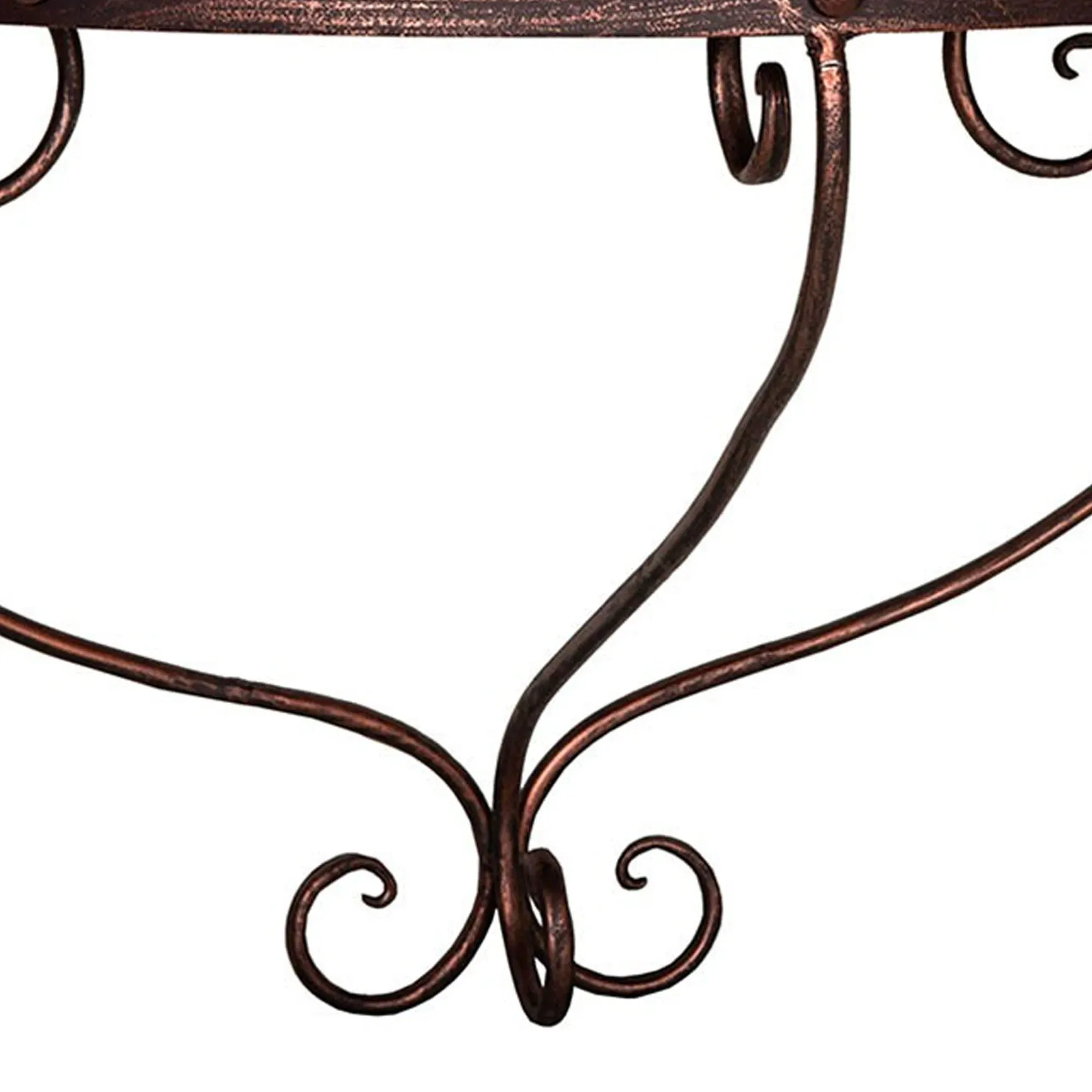 Illustration numéro 3 du produit Console Murale Demi Cercle Bois et Fer