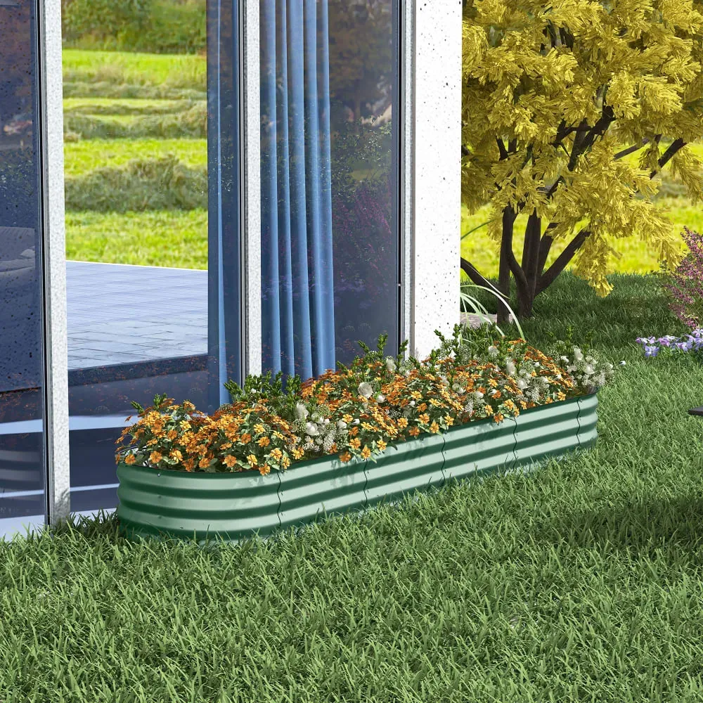 Illustration numéro 3 du produit Jardinière surélevée carré potager acier modulable vert