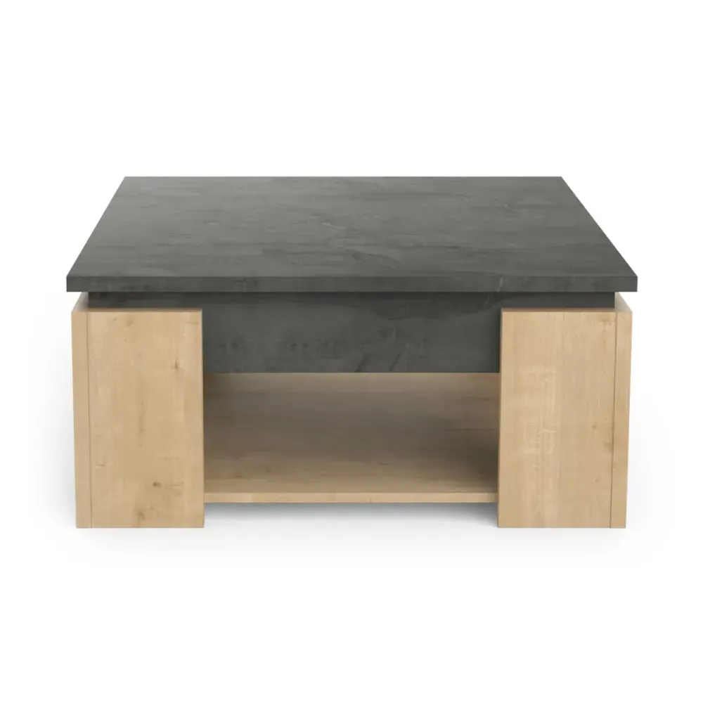 Illustration numéro 3 du produit Table basse L80 cm - Effet Bois clair
