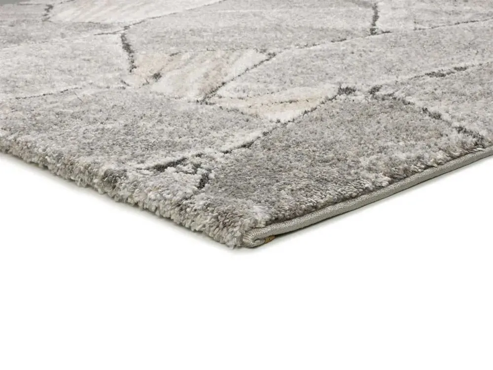 Illustration numéro 3 du produit Tapis à relief shaggy moderne gris 160x230 cm