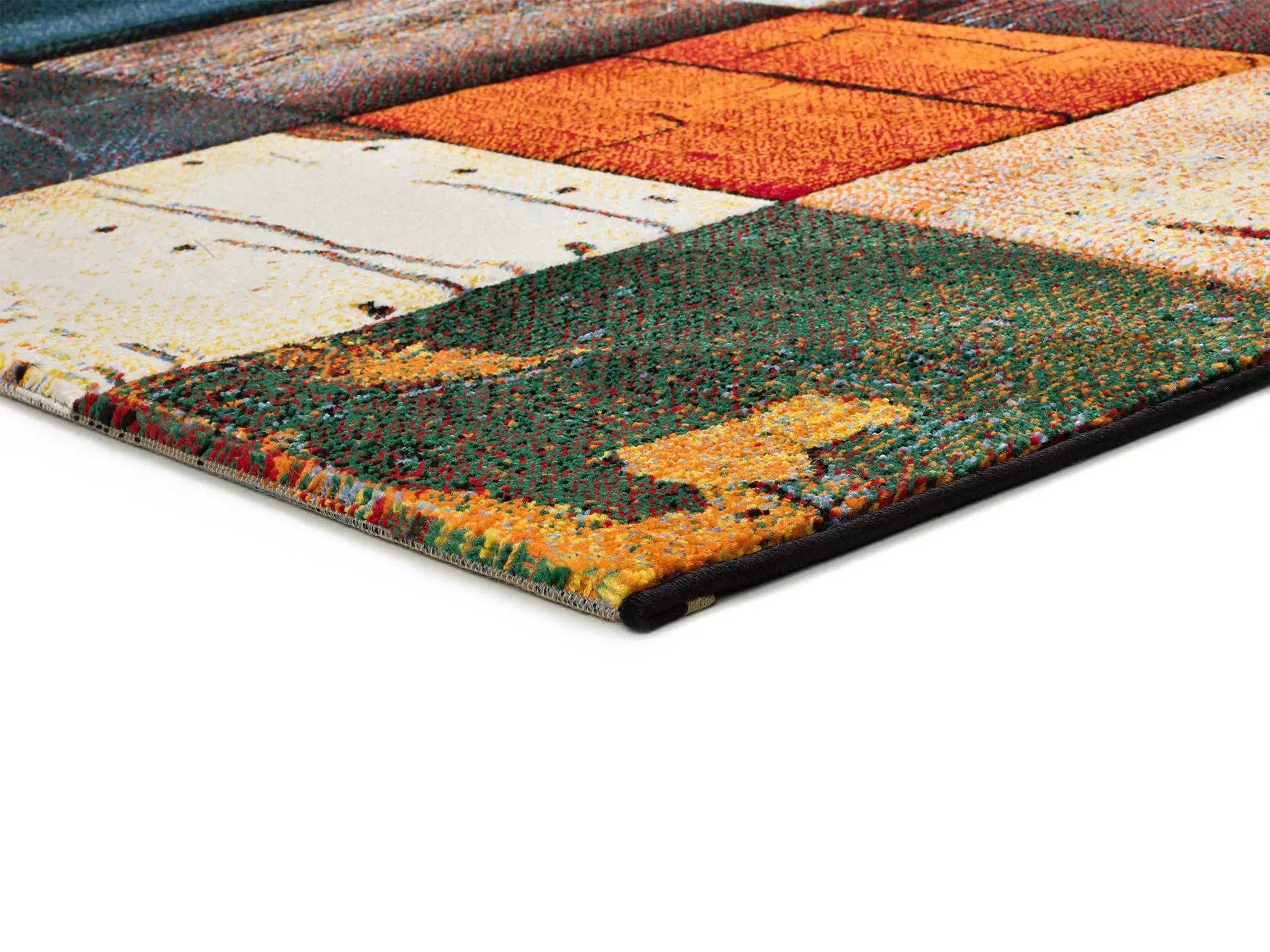 Illustration numéro 3 du produit Tapis géométrique multicolore 120x170 cm