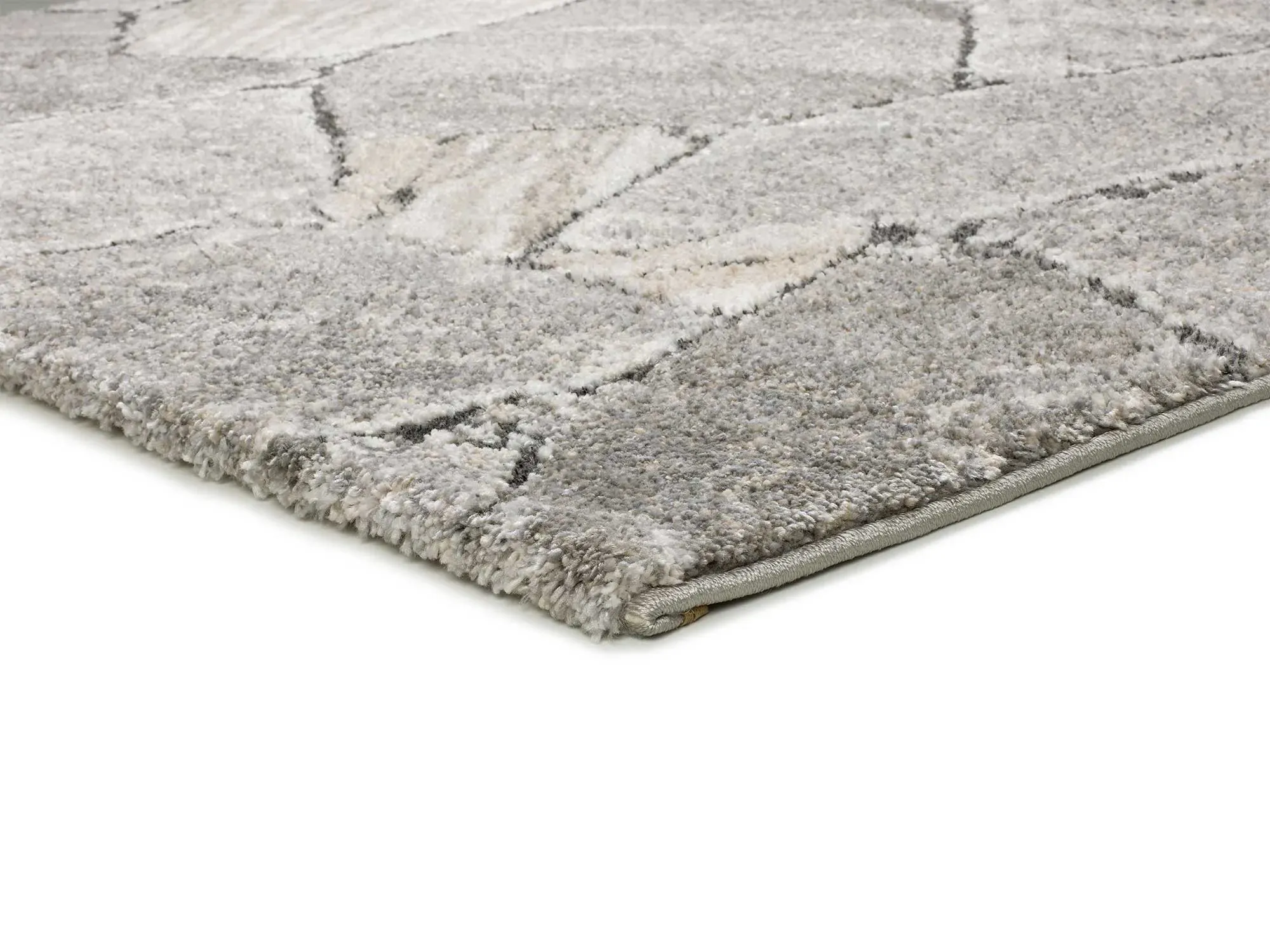 Illustration numéro 3 du produit Tapis à relief shaggy moderne gris 80x150 cm