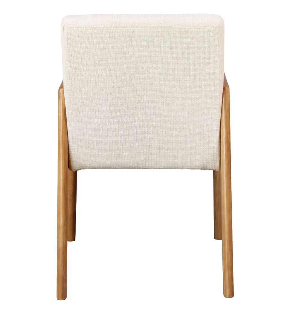 Illustration numéro 3 du produit Fauteuil de table, tisssu SoftCellar Ecru et Frêne naturel (x2)