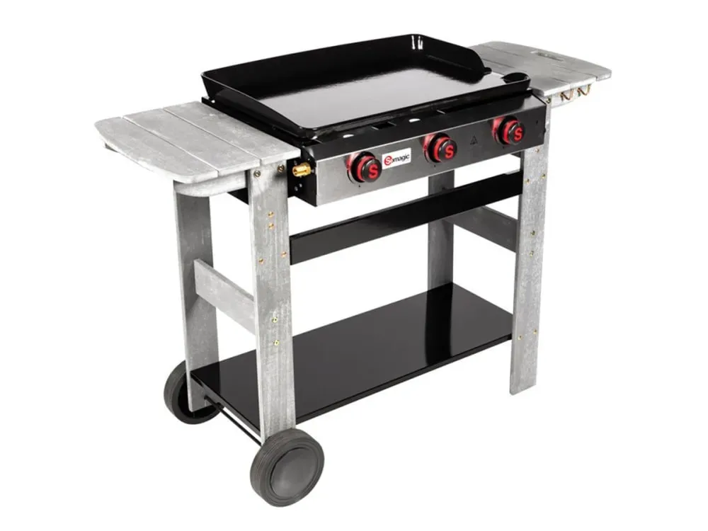 Illustration numéro 3 du produit Plancha gaz 3 brûleurs San Sebastian - 61 x 38,5 cm - 8 kW