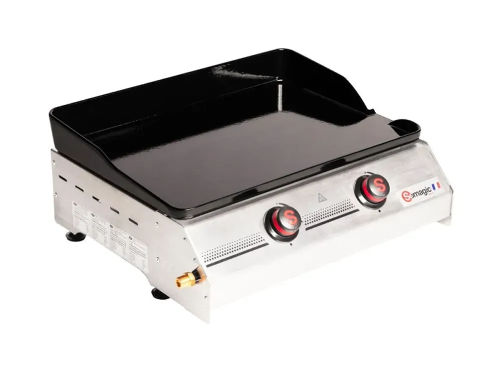 Illustration numéro 3 du produit Plancha à gaz Somagic So Premium 2 feux