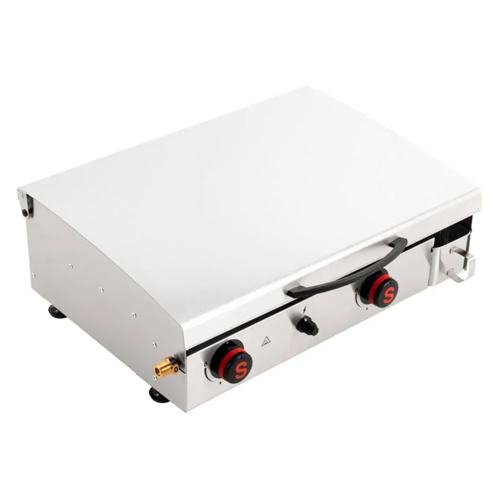 Illustration numéro 3 du produit Plancha gaz 2 brûleurs Arenc 6 kW - Somagic