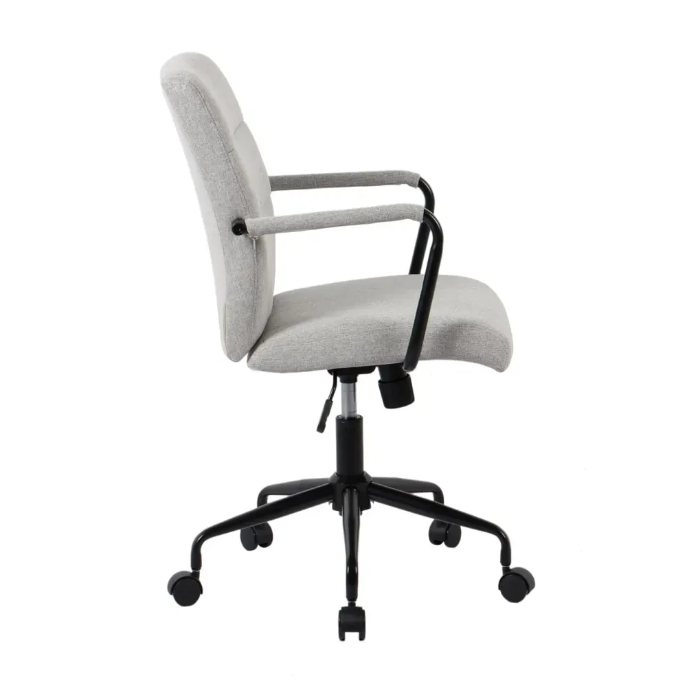 Illustration numéro 3 du produit Chaise de bureau réglable en hauteur tissu gris 99x64x70 cm