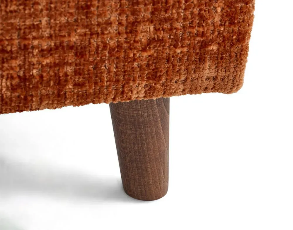 Illustration numéro 3 du produit Canapé 3 places en velours texturé rouille