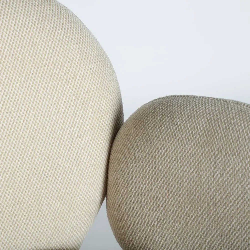 Illustration numéro 3 du produit Chaise en polyester crème 60x63x78 cm - lot de 2