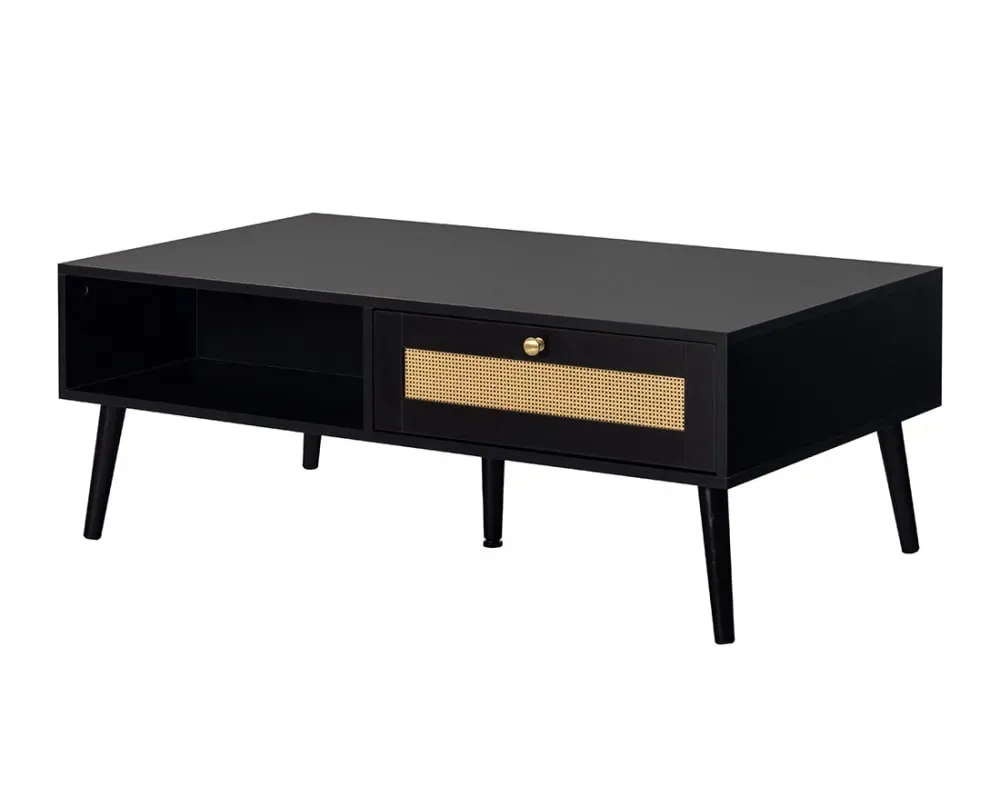 Illustration numéro 3 du produit Table basse style contemporain 110 cm noir