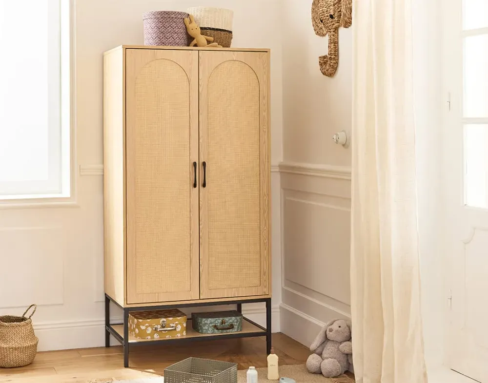 Illustration numéro 3 du produit Armoire en bois contemporain 80 cm bois / noir