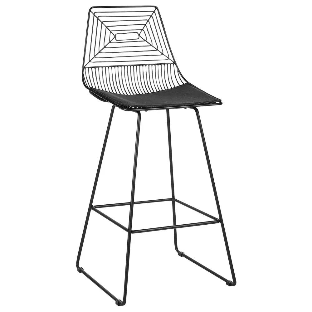 Illustration numéro 3 du produit Lot de 2 chaises de bar métal noir