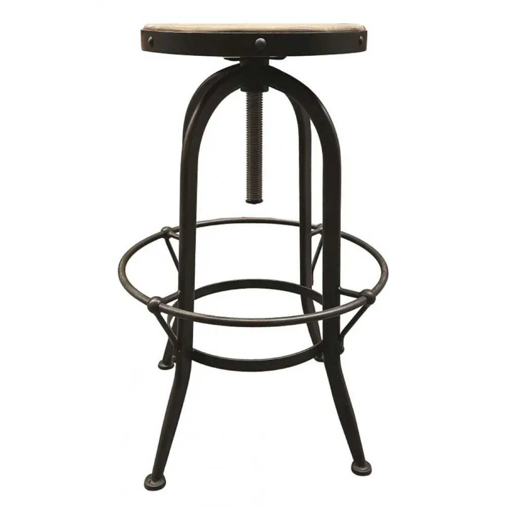 Illustration numéro 3 du produit Tabouret haut en bois noir