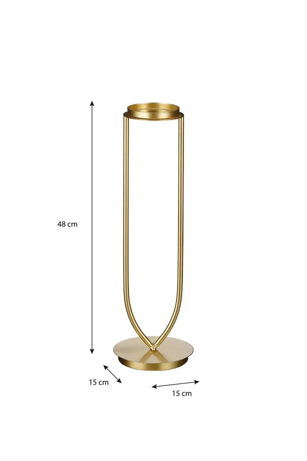 Illustration numéro 3 du produit Bougeoir en métal doré H48