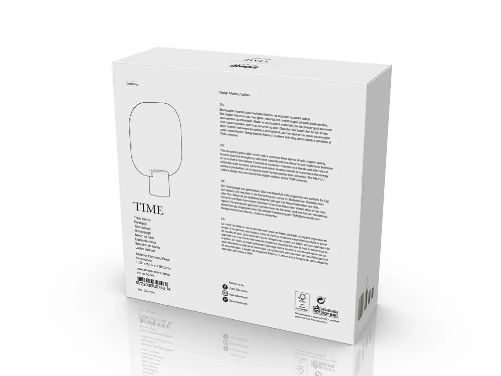 Illustration numéro 3 du produit Miroir de table béton brut