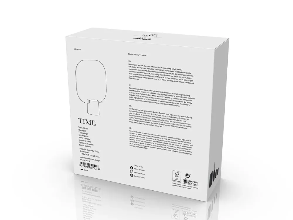 Illustration numéro 3 du produit Miroir de table béton noir