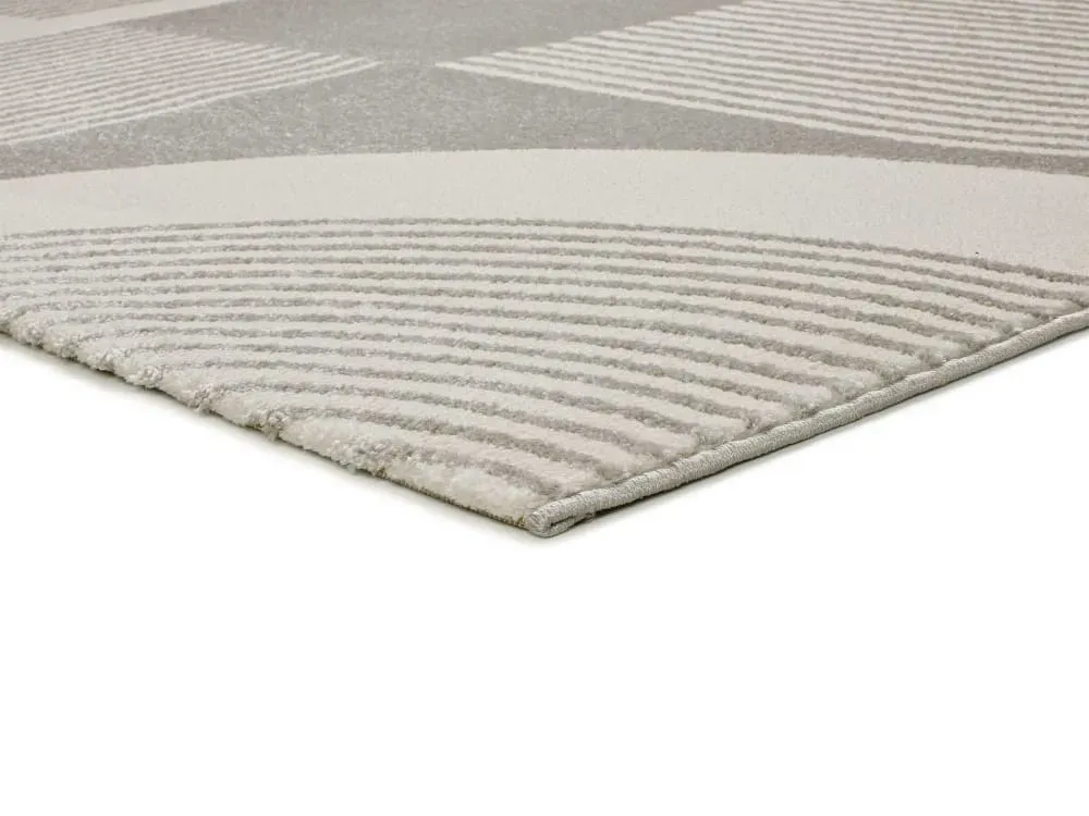 Illustration numéro 3 du produit Tapis à relief blanc/gris 200x290 cm