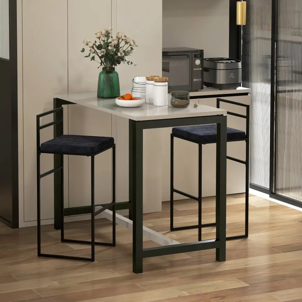 Illustration numéro 3 du produit Tabourets de bar hauteur 74 cm structure acier noir