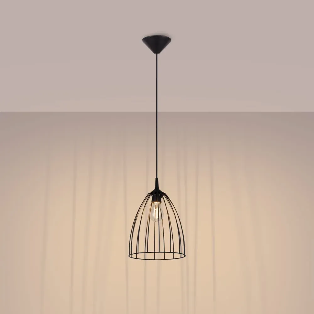 Illustration numéro 3 du produit Lampe à suspension acier noir H 92 cm