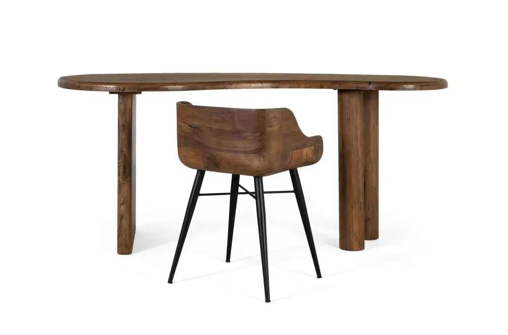 Illustration numéro 3 du produit Chaise en bois de teck et pieds en fer