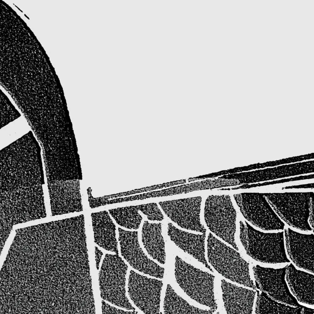 Illustration numéro 3 du produit Papier peint panoramique graphique noir 150x250cm