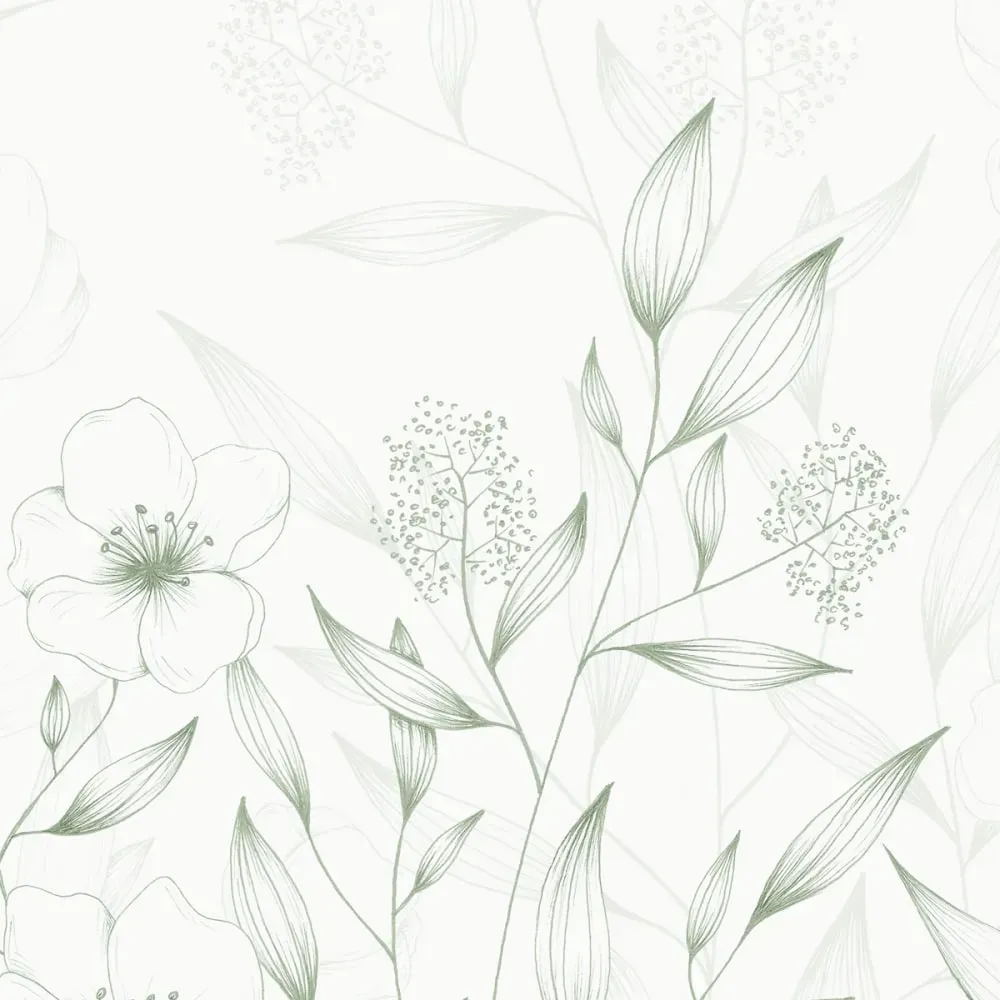 Illustration numéro 3 du produit Papier peint panoramique printemps vert 300x250cm