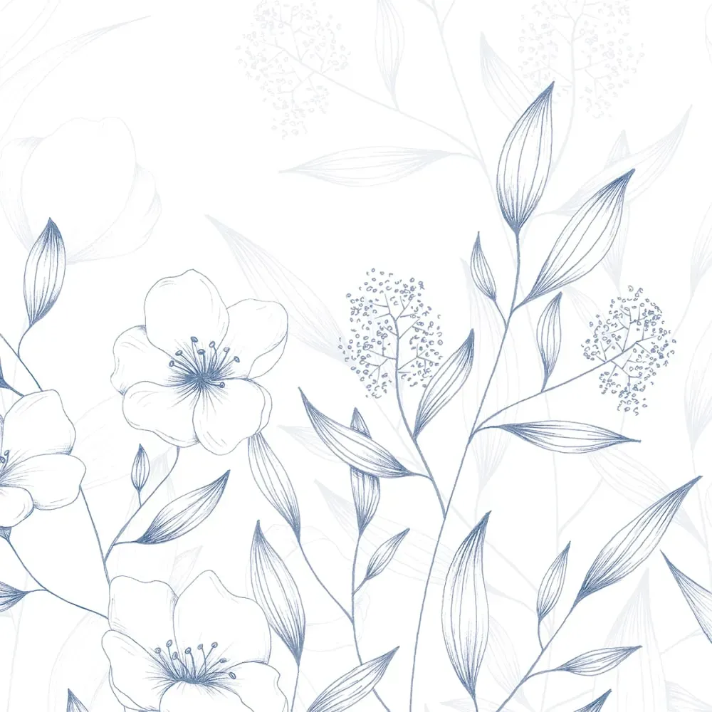 Illustration numéro 3 du produit Papier peint panoramique printemps bleu 225x250cm