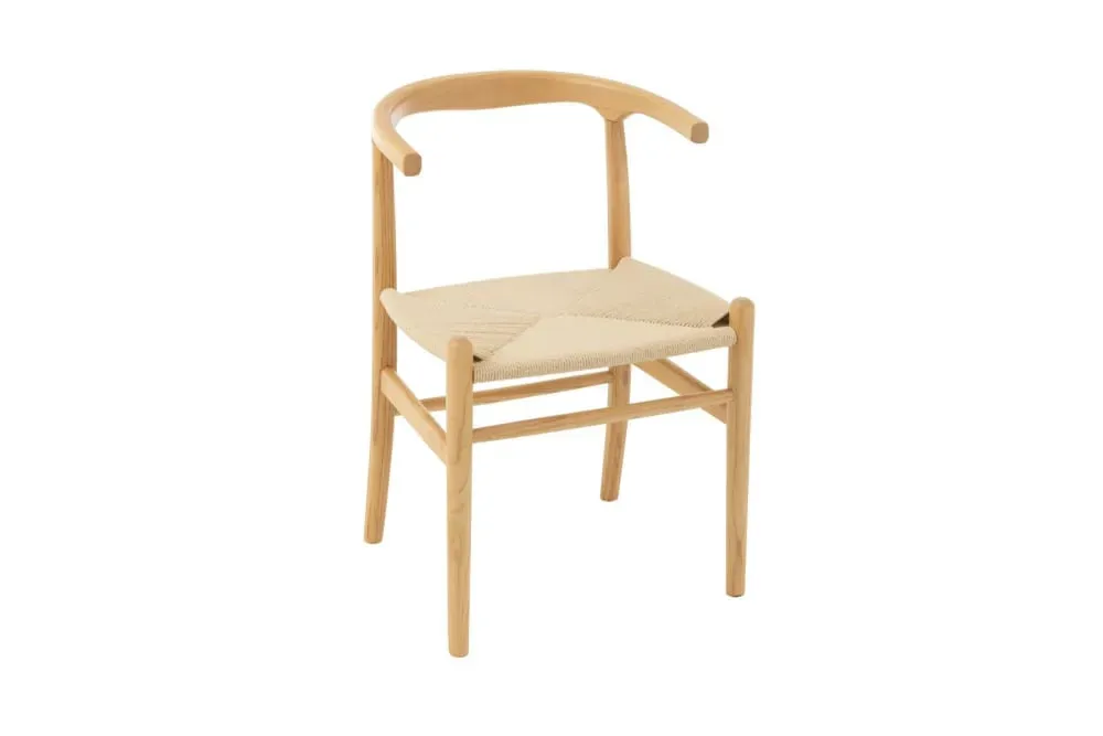 Illustration numéro 3 du produit Chaises de salle à manger en corde et bois de hêtre