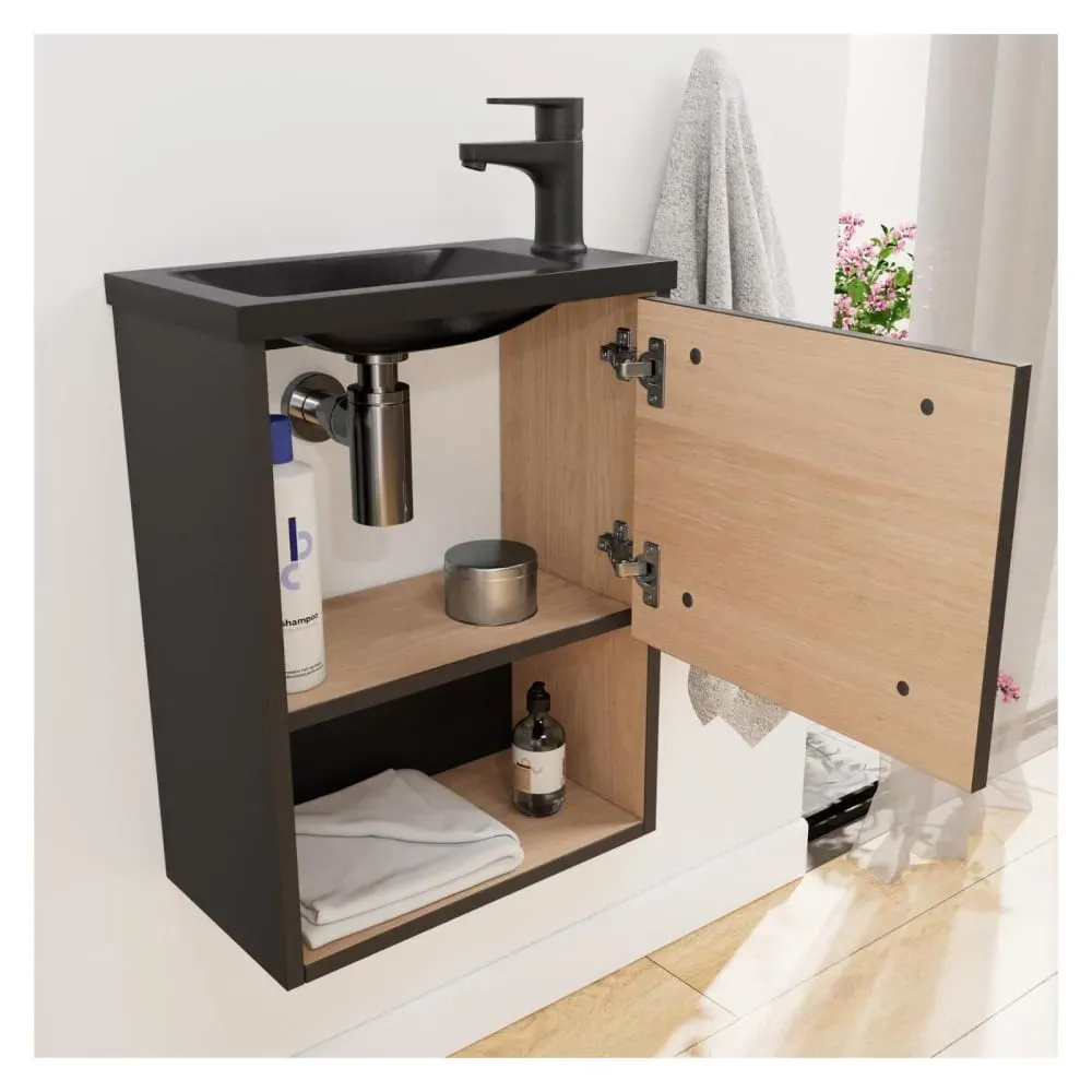 Illustration numéro 3 du produit Ensemble lave-mains  avec niche et miroir ovale