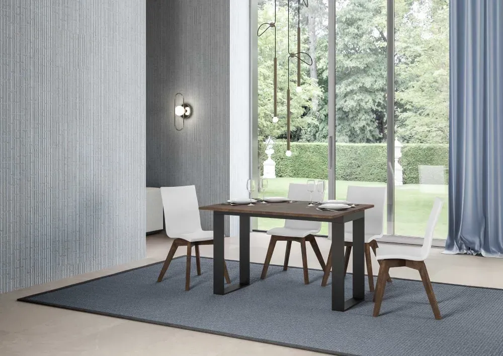 Illustration numéro 3 du produit Console extensible portefeuille 120x45/90 cm effet bois