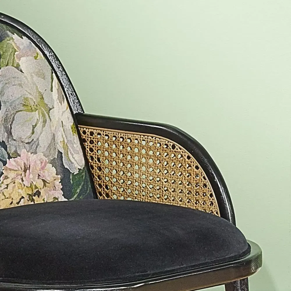 Illustration numéro 3 du produit Banquette 2 places en chêne couleur noire et tissus à motifs