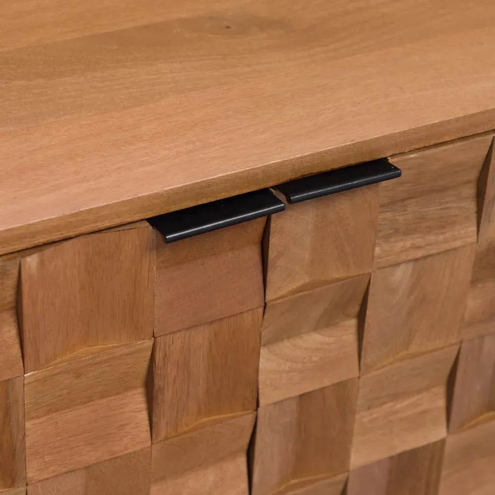 Illustration numéro 3 du produit Buffet 2 portes   bois naturel en manguier