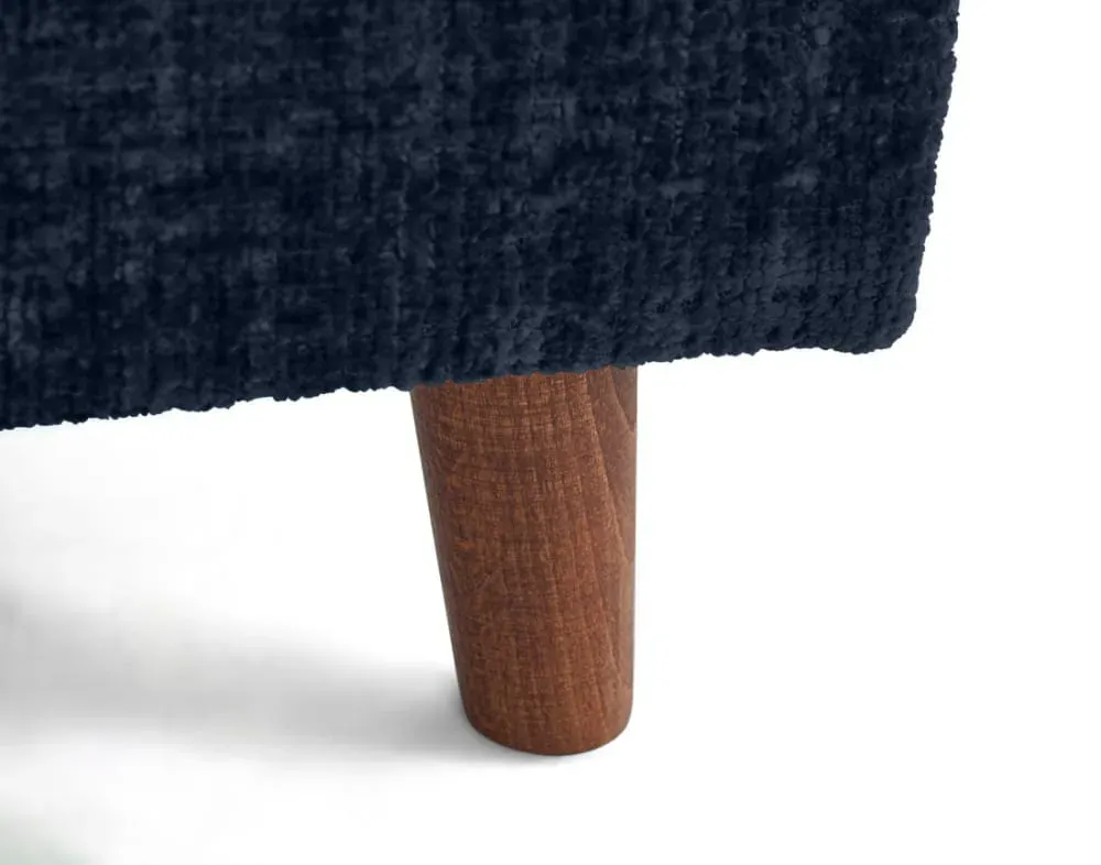 Illustration numéro 3 du produit Canapé 2 places en velours texturé bleu