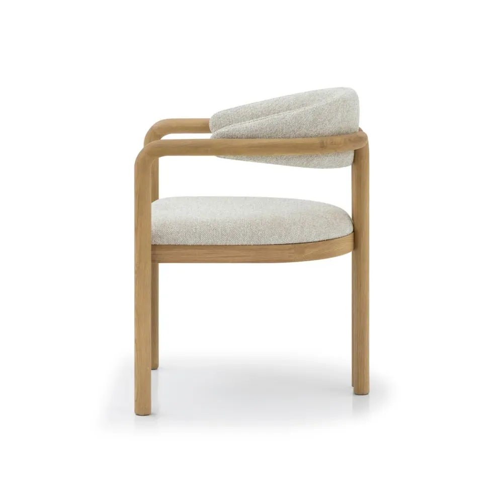 Illustration numéro 3 du produit Chaise en chêne, assise beige