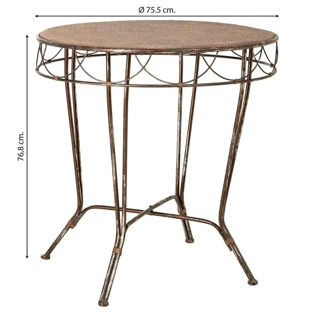 Illustration numéro 3 du produit Table en métal 75,5x75,5x76,8h cm