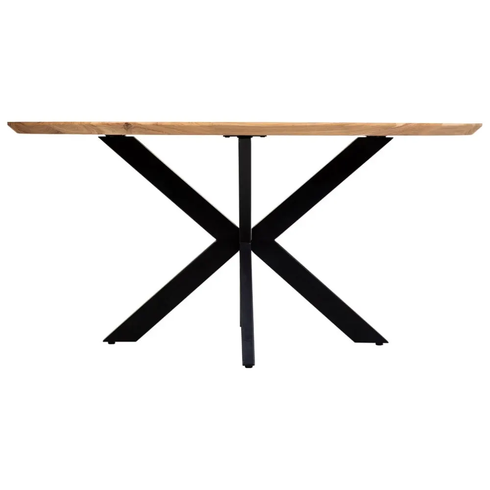 Illustration numéro 3 du produit Table à manger ovale en bois marron 160x90x76