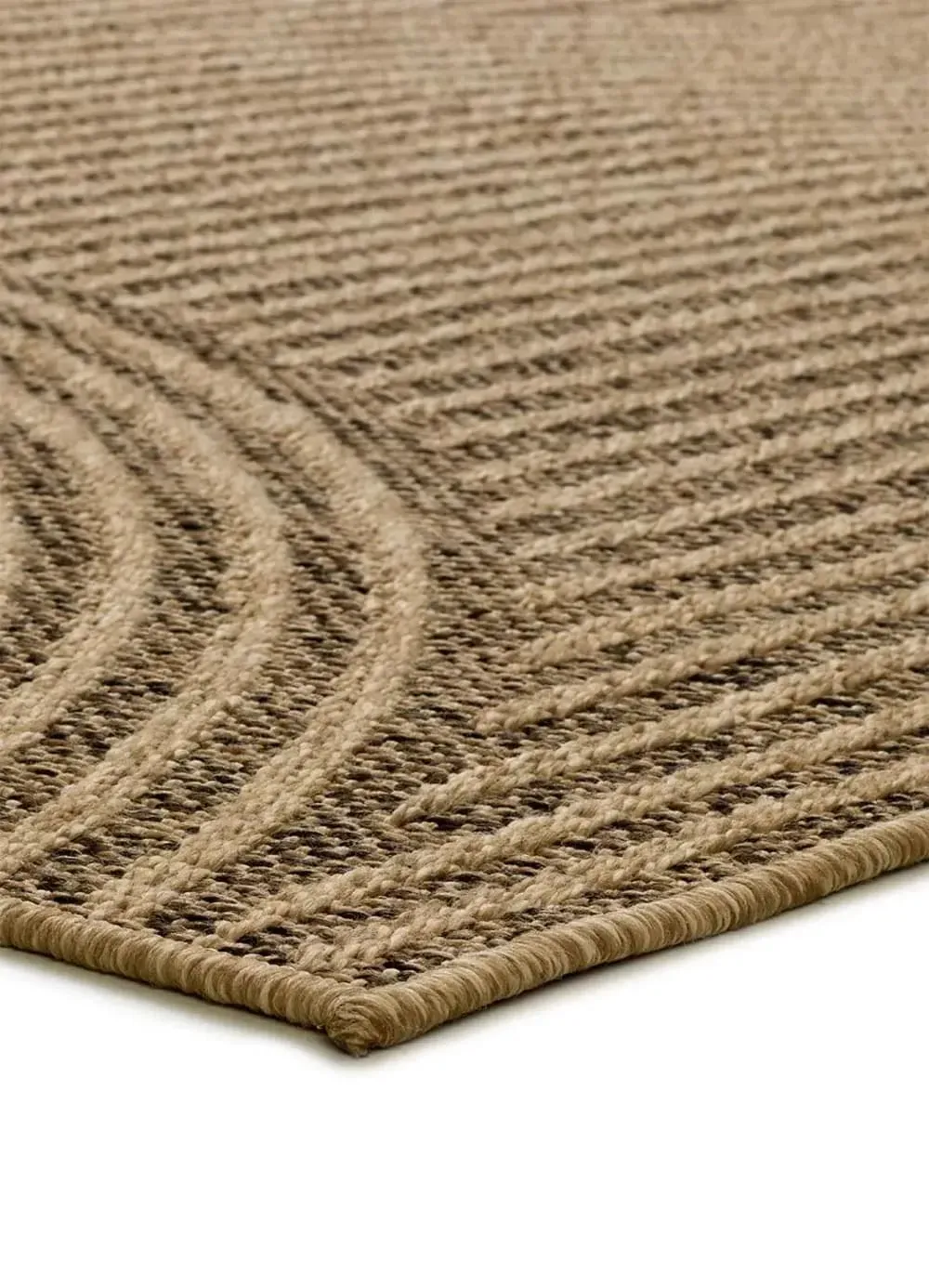 Illustration numéro 3 du produit Tapis d'extérieur effet jute marron clair 160x230 cm