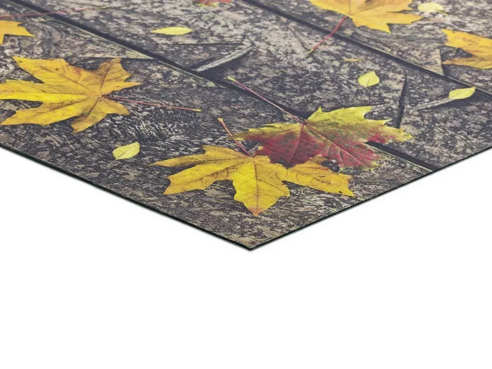 Illustration numéro 3 du produit Tapis de cuisine lavable automne jaune/marron 52x100 cm