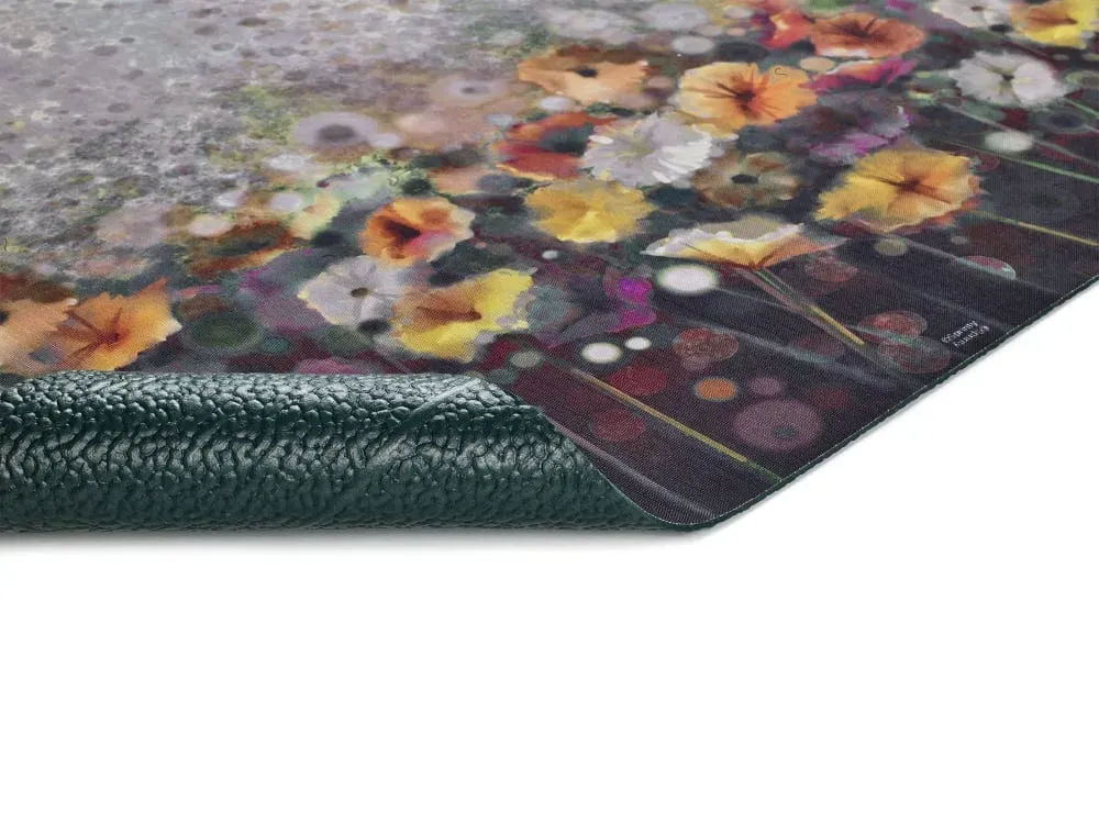 Illustration numéro 3 du produit Tapis de cuisine lavable fleurs multicolore 52x200 cm