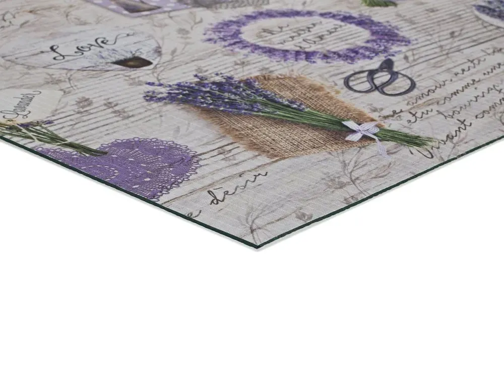 Illustration numéro 3 du produit Tapis de cuisine lavable lavande violet/gris 52x200 cm