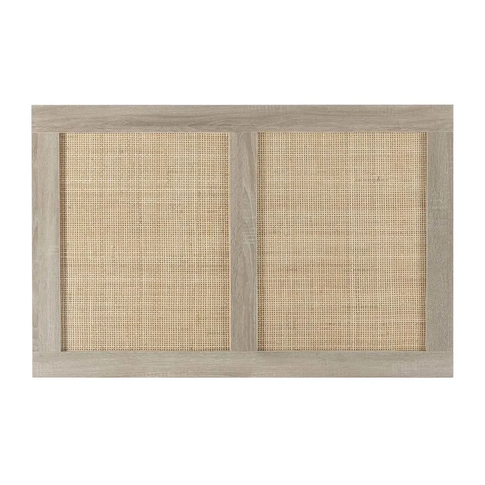 Illustration numéro 3 du produit Tête de lit 95 x 60 cm couleur chêne, rotin naturel