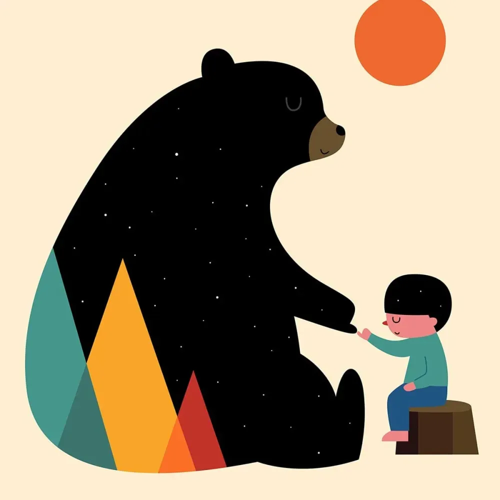 Illustration numéro 3 du produit Tableau enfant promesse imprimé sur toile 40x60 cm