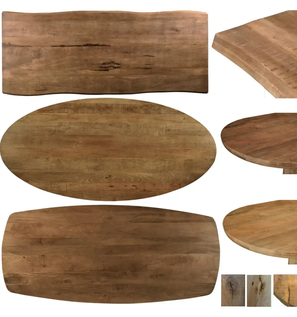 Illustration numéro 3 du produit Table basse ronde D.50 cm en Manguier massif